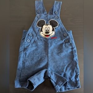 Disney Blue Mickey Mouse Short Overalls